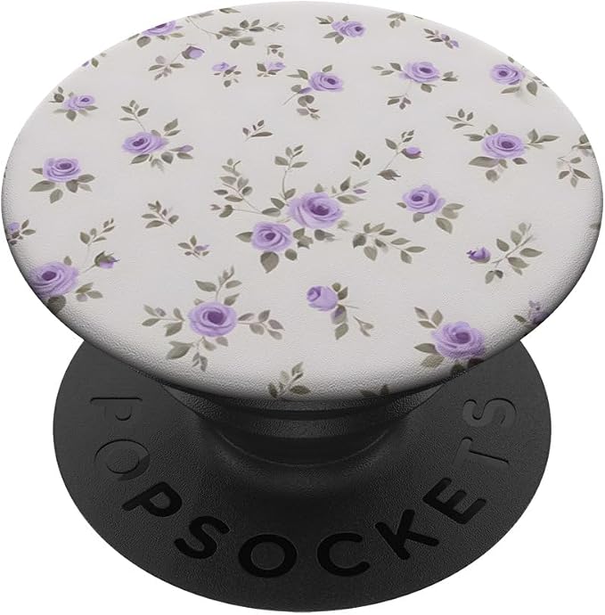 Cute Lavender Rose Pattern Floral PopSockets PopGrip for MagSafe