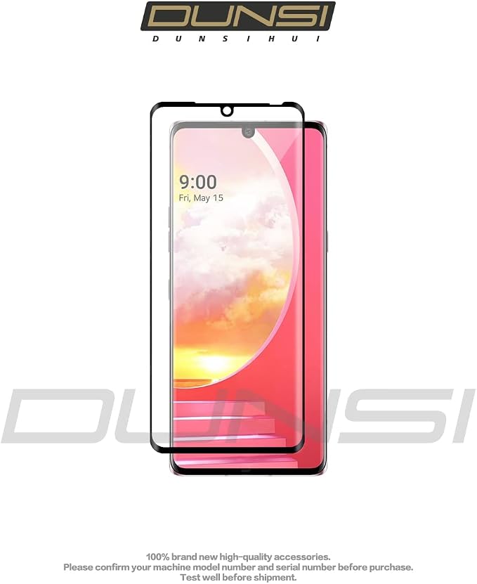 DUNSIHUI 3 Pack Screen Protector for L-G G9/VELVET 5GAnti-Scratch 9H Hardness Full Coverage For L-G G9/VELVET 5G Black Edges Silk Print Tempered glass Protector Film.