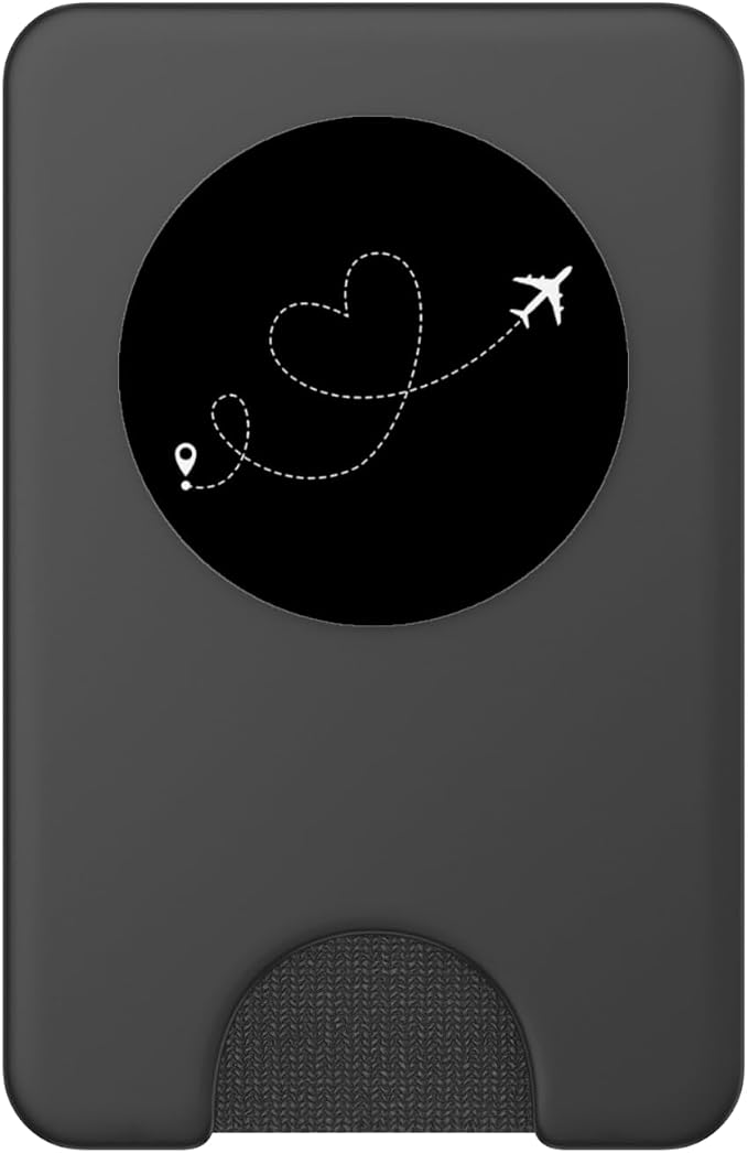 Love Travel Airplane Heart Flying Destination Traveling PopSockets Adhesive PopGrip