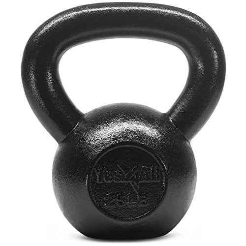 Yes4All Kettlebell Sets, 5 - 10 - 15 - 20 - 25 - 30 LB Cast Iron Strength Training Kettlebells, Wide Handles & Flat Bottom, Multi-Level from Beginners to Pros for Strength Training & Home Gym
