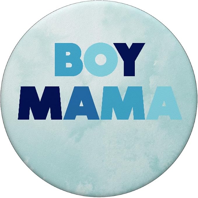 Trendy Boy Mama Blue Color Bluish Boy Mom Mother's Day PopSockets Adhesive PopGrip