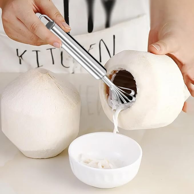 4 Pcs Coconut Meat Removal Scraper Tools, Stainless Steel Coco Nut Kinfe
