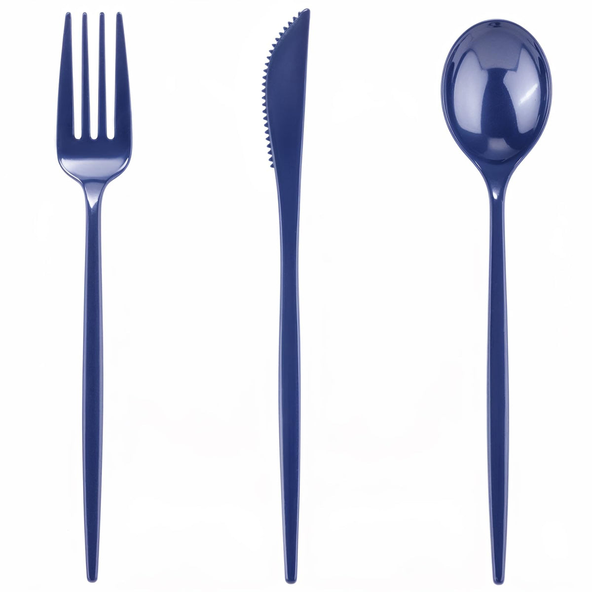 PULOTE 150PCS Black Plastic Silverware Set Disposable - Heavy Duty Black Plastic Cutlery - Black Plastic Utensils Set Include 50 Forks,50 Spoons,50 Knives for Party&Graduation
