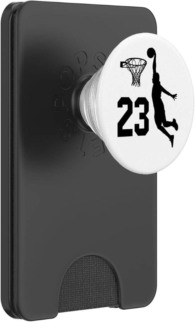 Number 23 #23 Basketball Gifts for Men Boys Teens Kids PopSockets Adhesive PopGrip
