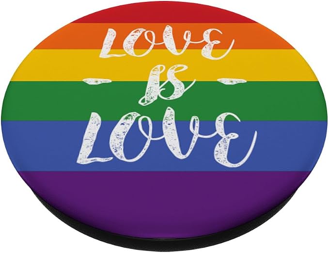 LGBT Pride Rainbow Flag Love is Love PopSockets Adhesive PopGrip