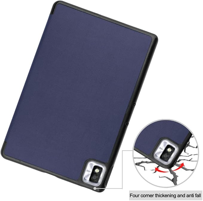 Kepuch Custer Case for TCL Tab 10s 10.1Ultra-Thin PU-Leather Hard Shell Cover for TCL Tab 10s 10.1 - Black