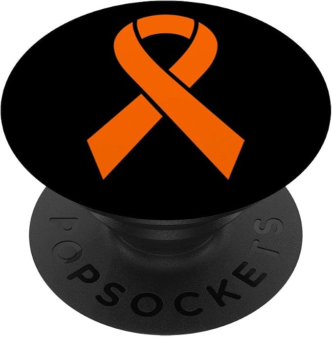 CRPS Awareness Orange Ribbon Support PopSockets Swappable PopGrip