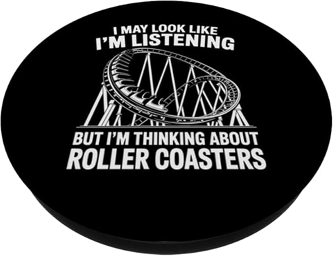 Funny Roller Coaster Art for Men Women Roller Coaster Lover PopSockets PopGrip for MagSafe