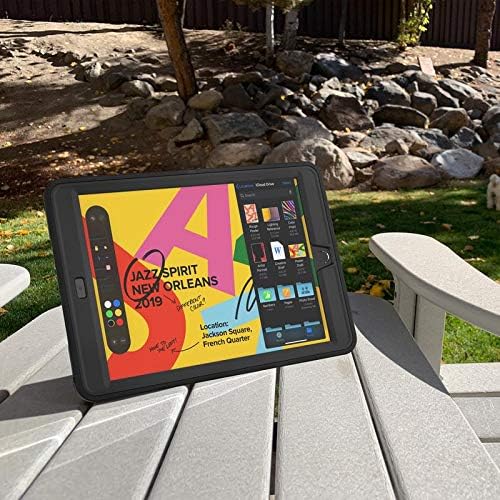 New Trent iPad 9th Generation 8th Generation 7th Generation Stronger Kickstand Full Body case with Rotational Hand Strap &amp Screen Protector 2021 2020 2019 (with Pencil Holder)
