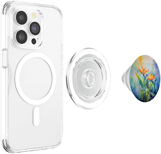 Bird of Paradise Flower Watercolor PopSockets Adhesive PopGrip