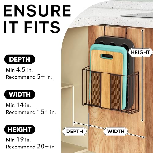 Simple Houseware Over Cabinet Door Organizer, Mesh Bronze - color: Brown