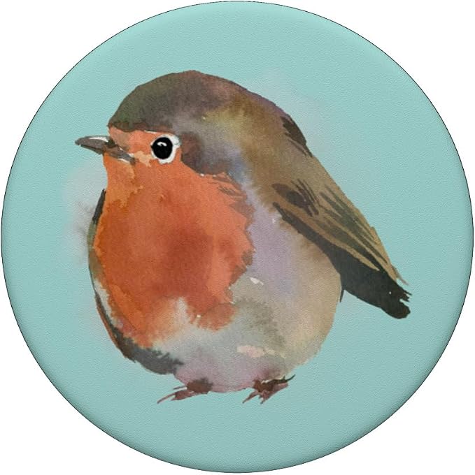 Watercolor Robin | Baby Bird PopSockets Adhesive PopGrip