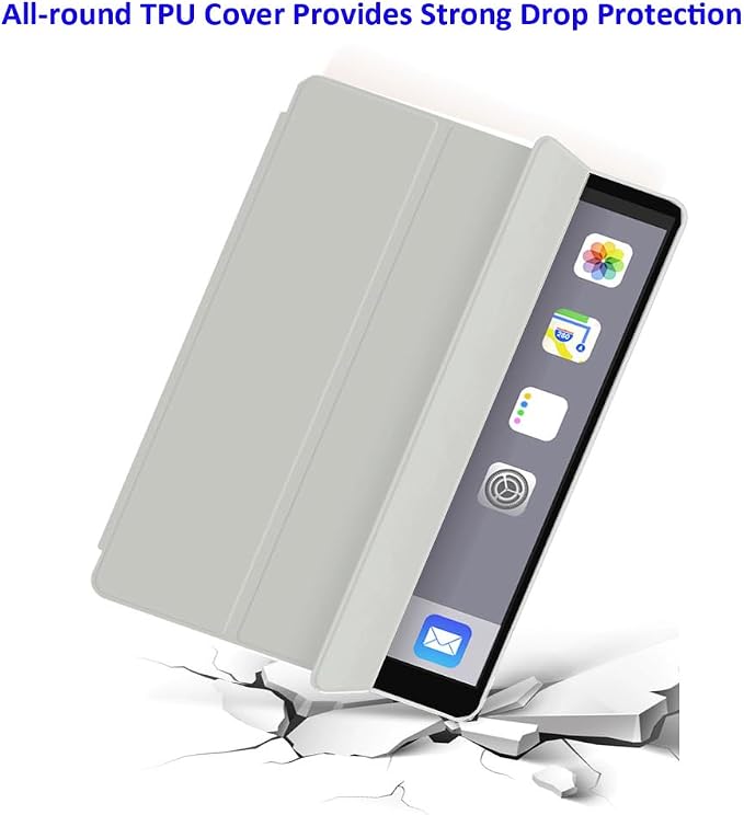 iPad Pro 11 Case 4th/3rd/2nd Gen Black | 2022/2021/2020 Lightweight Smart Folio Trifold Stand Auto Sleep/Wake Soft Silicone Back without Pencil Holder