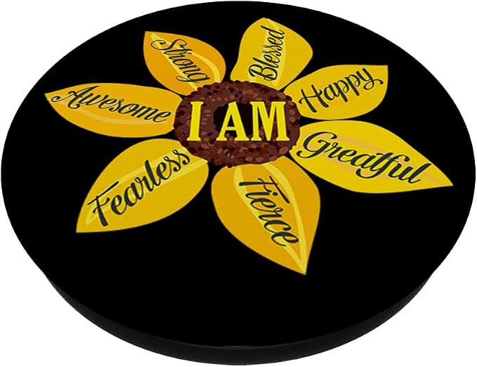 Inspirational Quote Apparel Inspirational Gifts Sunflower PopSockets Adhesive PopGrip
