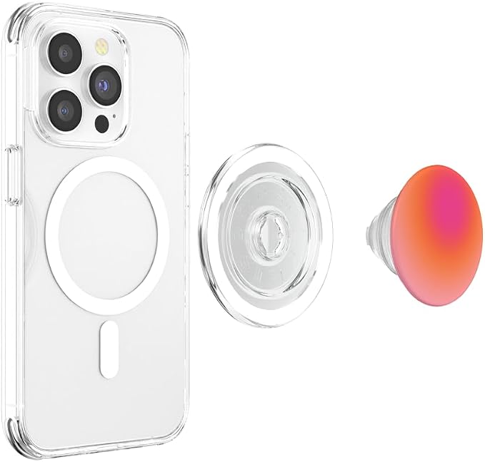 Pink and Orange Gradient Cute Aura Aesthetic PopSockets Adhesive PopGrip
