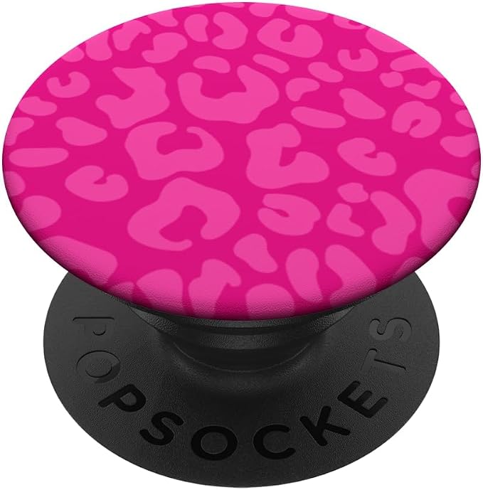 Pink Leopard Print Pink Leopard Cheetah Animal PopSockets Adhesive PopGrip