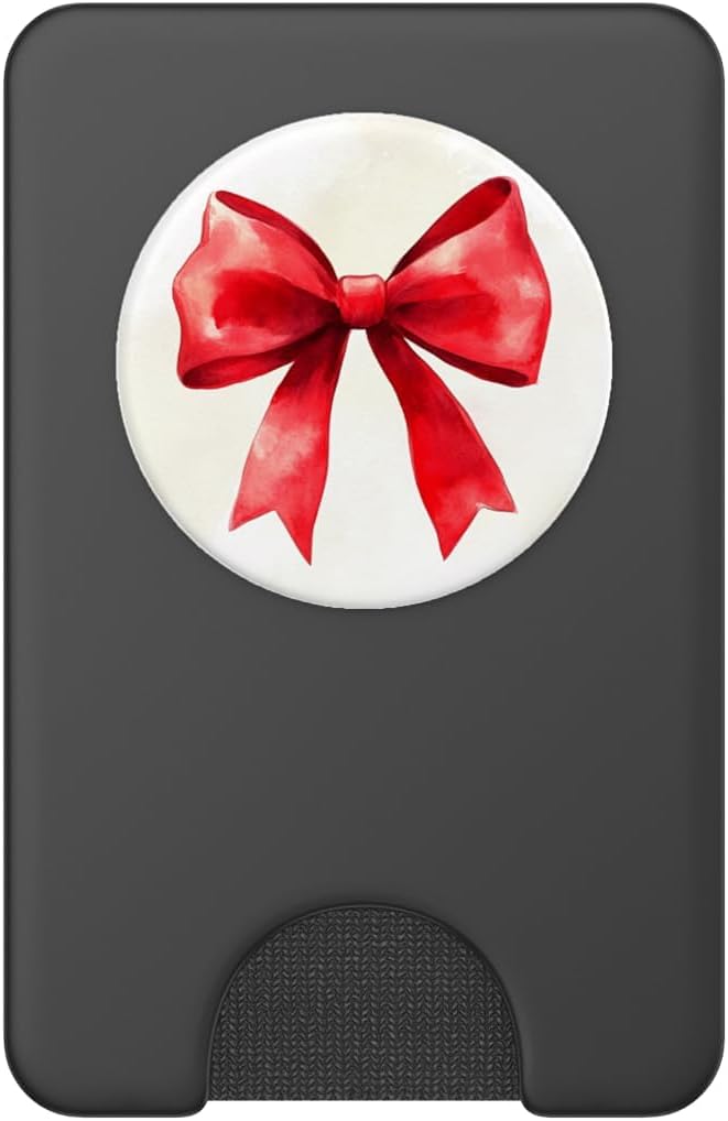 Girly Bow in Watercolour Coquette Aesthetic Red Bow PopSockets PopGrip for MagSafe