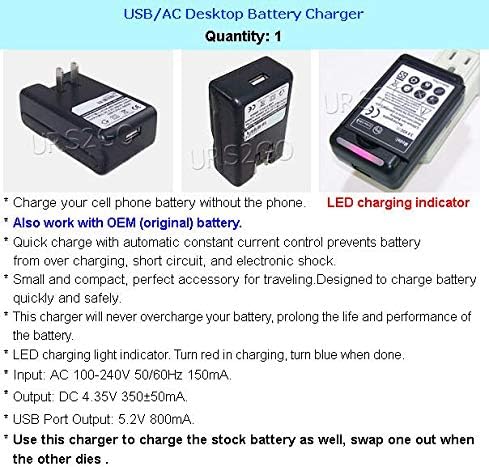 Multi-Purpose Dock Home Battery Charger EB-BG530BBC Compatible with Samsung Galaxy J3 J320A Smartphone