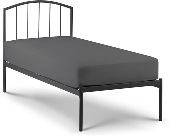 4 PC Cot Fitted Sheet 30x80, 100% Cotton Fitted Cot Sheet- Perfect for Narrow Twin/Rv Bunk/Camping Cot/Guest Bed Replacement, Sheets for Cot Bunk Bed-Fits Upto 4-8" Deep Mattress- Dark Grey Solid