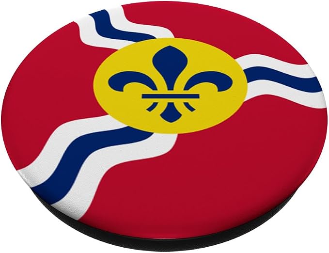 St. Louis Fleur De Lis City Flag PopSockets Adhesive PopGrip