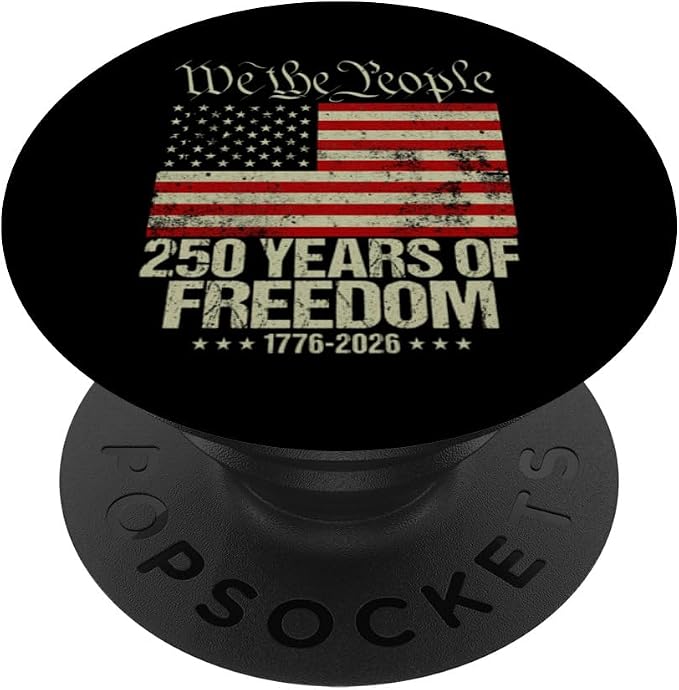 250 Years Distressed America Flag Anniversary USA 250th Bday PopSockets PopGrip for MagSafe