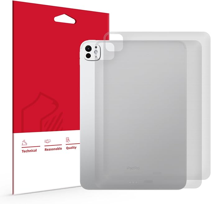 skoko [2 Pack] Transparent Matte Back Protector Compatible with iPad air 13 inch M4 M3 M2 6-7-8th Gen Released in 2024 2025 2026 Easy Installation Matte Clear Skin/Case-Friendly