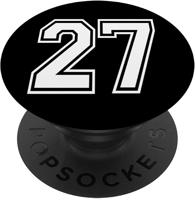 Number 27 in White PopSockets Adhesive PopGrip