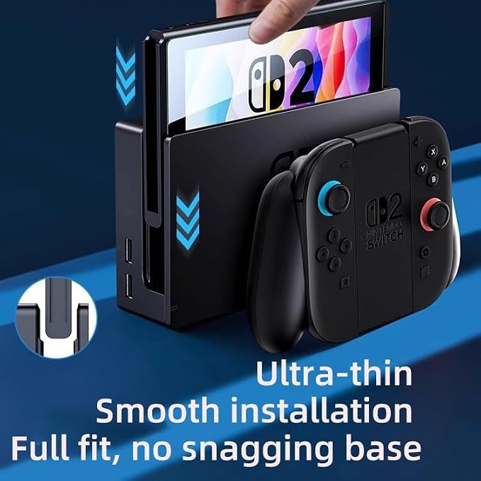 2 Pack Tempered Glass Auto-Alignment Screen Protector for Nintendo Switch 2 Model 2025 8[Military Grade Shatterproof]Ultra HD9H HardnessZero Bubble
