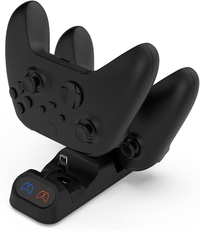 ECHZOVE Switch 2 Pro Controller Charger Dock – Dual Fast Charging Station for Nintendo Switch Pro, PS5, Xbox Series X/S – LED Status Display, Type-C Adapter, Compact Design