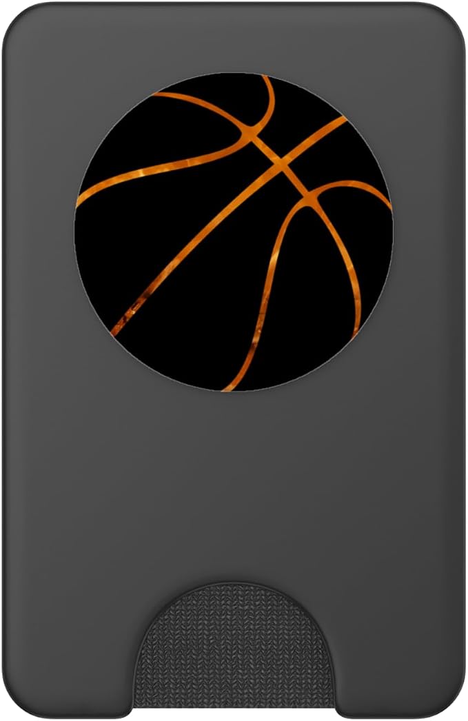 Black Basketball and fire Phone Grip for Men and Boys PopSockets Adhesive PopGrip