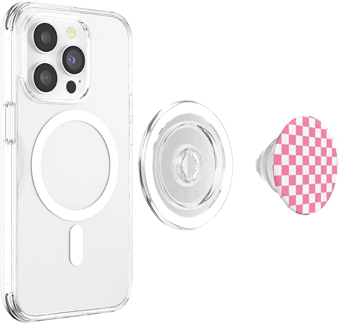 Cute Pink Checkerboard Classic Checkered Big Checkerboard PopSockets Standard PopGrip