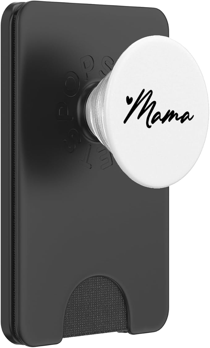Black White Heart Mama PopSockets Adhesive PopGrip