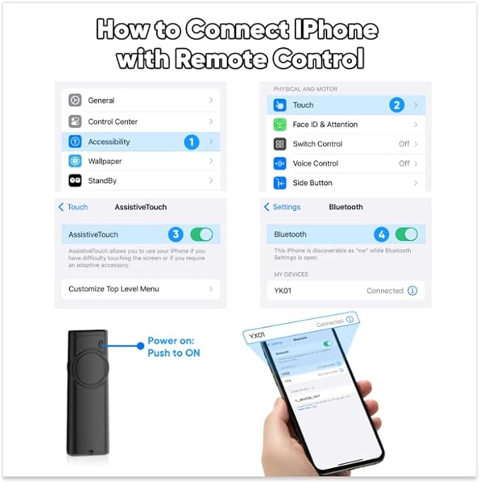 Phone Stand with Speaker with Bluetooth 5.3Phone Stand with Remote Control &amp Adjustable Height/AngleNon-Slip Silicone BasePortable for Home/Office/OutdoorGifts for Men Women Teens Parents