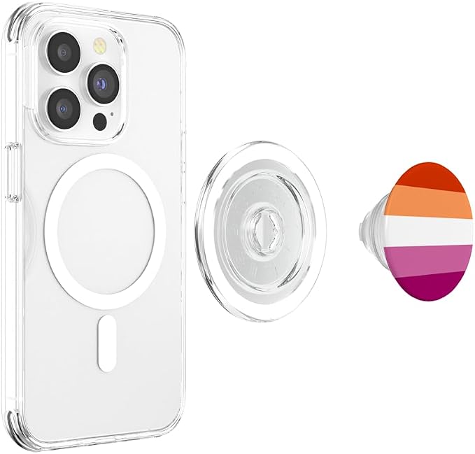 Lesbian Flag Cool Pride Butch Tomboy Lesbo LGBTQ Homosexual PopSockets Adhesive PopGrip