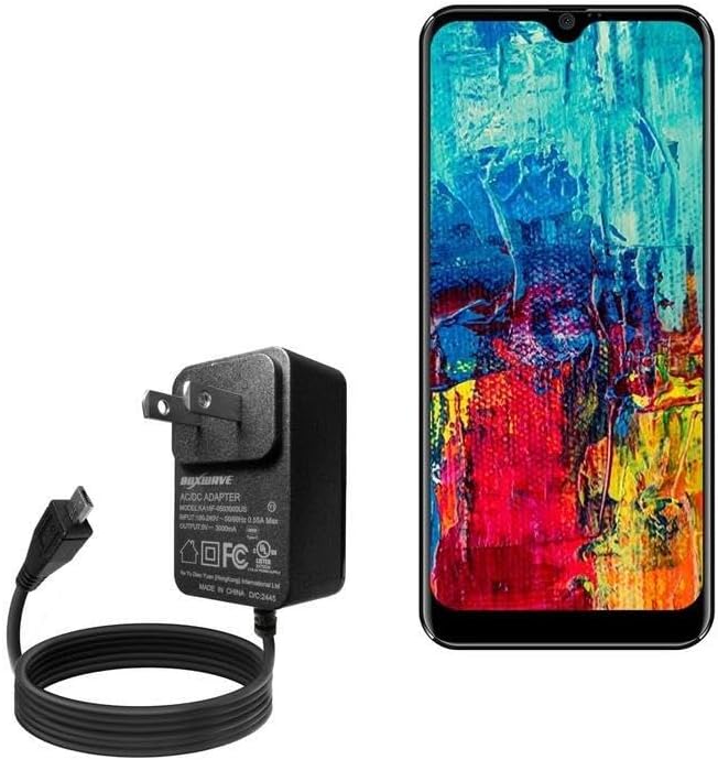 BoxWave Charger Compatible with Yezz Art 1 - Wall Charger Direct (15W) Rapid Charge Your Device with Built-in 3ft Cable