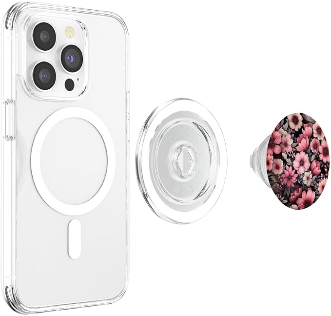 Vintage Pink Wildflower Flower Lover Tropical Garden PopSockets Adhesive PopGrip