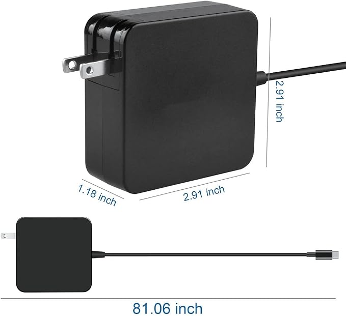 65W AC Adapter Charger USB-C Cable Cord Compatible with Samsung TA845 Galaxy Note10+ Plus