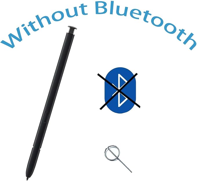 2 Pack S Pen S23 Ultra Stylus Replacement for Samsung Galaxy S23 Ultra S Pen withoutBluetooth Function(Phantom Black) + Eject Pin EJ-PS918