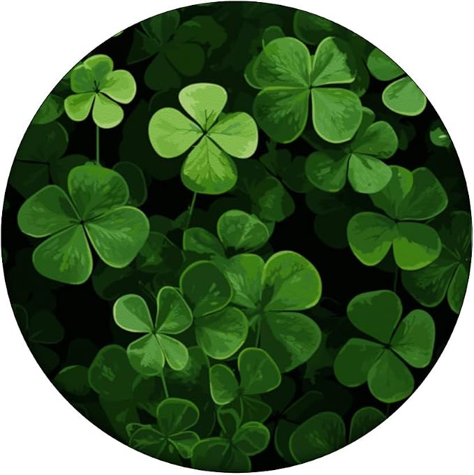 Irish Shamrock Pattern of a Four-Leaf Clover Shamrock PopSockets Adhesive PopGrip