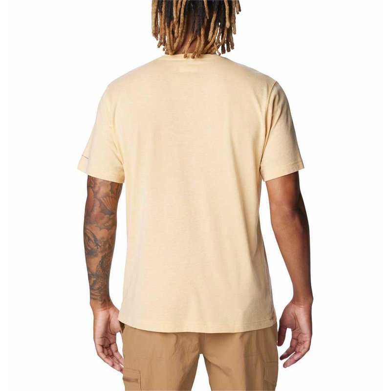 Columbia Men's Thistletown Hills Short Sleeve, Light Camel Heather, Medium