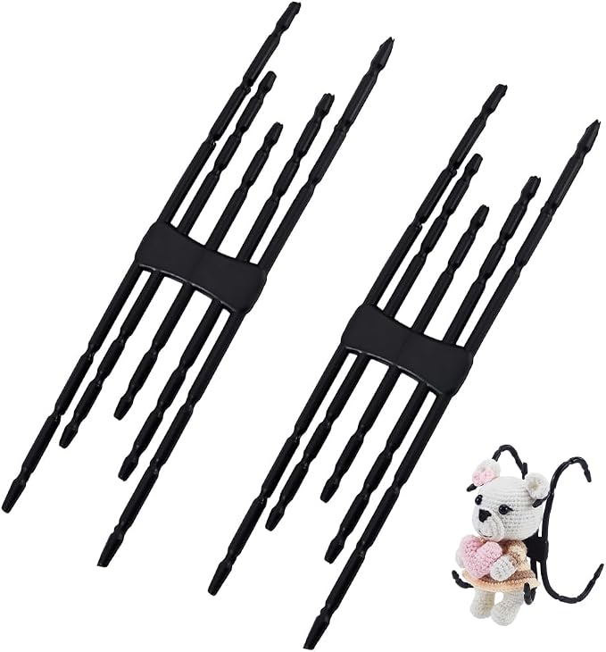 AHANDMAKER 2Pieces Flexible Spider Shape Phone Holder Multi Function Portable Spider Phone Holder Stand for Google Smartphone Doll Bracket Cars Desks-Stylish Random Design Black