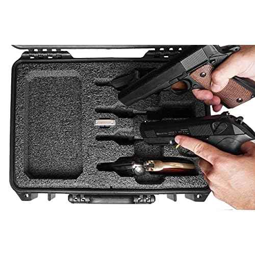 Case Club 4 Revolver Pre-Cut Waterproof Case with Silica Gel to Help Prevent Gun Rust