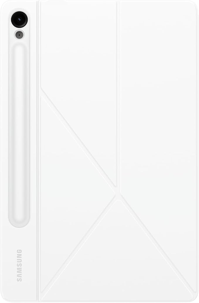 Samsung Galaxy Tab S9 FE Smart Book Cover Tablet Protector Case Landscape and Portrait Stand Options Detachable Magnetic Back Auto Screen On/Off US Version White
