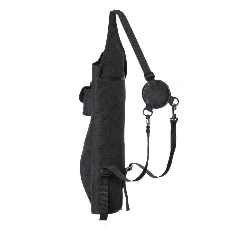 TOPARCHERY Archery Back Canvas Arrow Quiver Arrow Holder Shoulder Hanged Target Shooting Quiver for Arrows with Front Pockets (New Style)