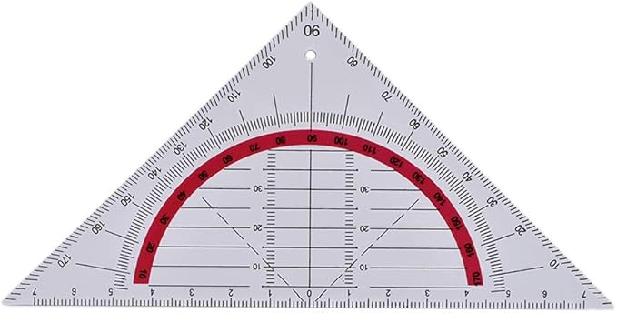 uxcell Triangle Ruler Square Set 90mm 45 Degrees Plastic Stationery Math Geometry 2pcs