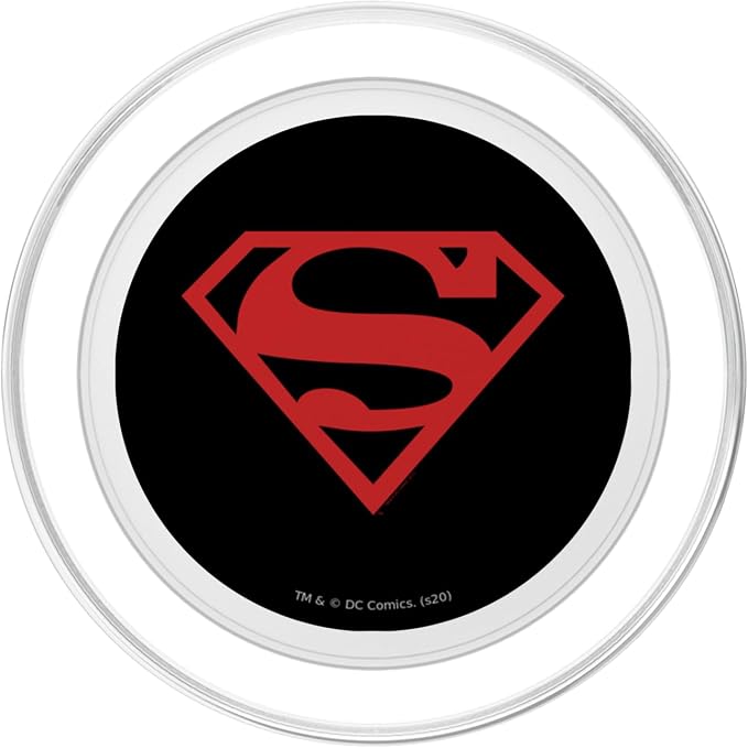 Superman Red on Black Shield PopSockets Adhesive PopGrip
