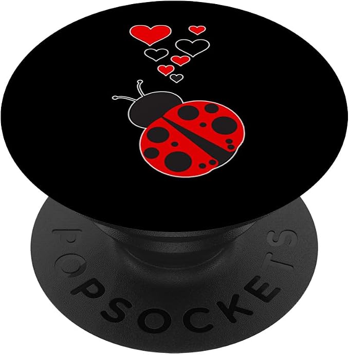 Cute Ladybug Hearts - I Love Ladybugs OK? PopSockets Adhesive PopGrip