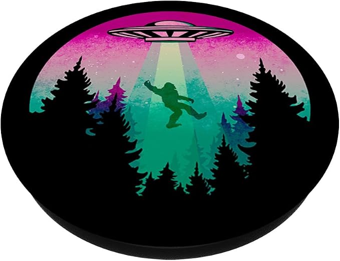 Cryptidcore Aesthetic Sasquatch Bigfoot UFO Alien Abduction PopSockets Adhesive PopGrip