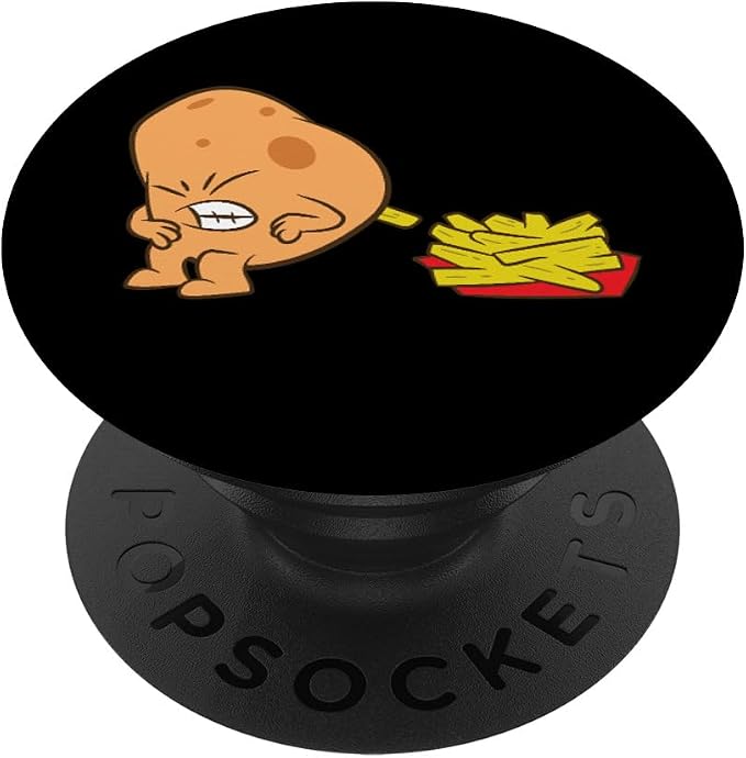 Funny Potato and French Fries PopSockets Adhesive PopGrip