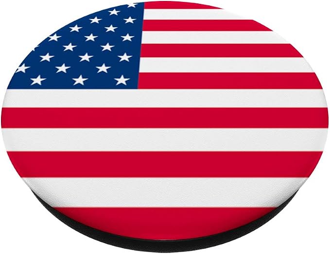 American Flag US USA National Flag Proudly Patriotic PopSockets Swappable PopGrip